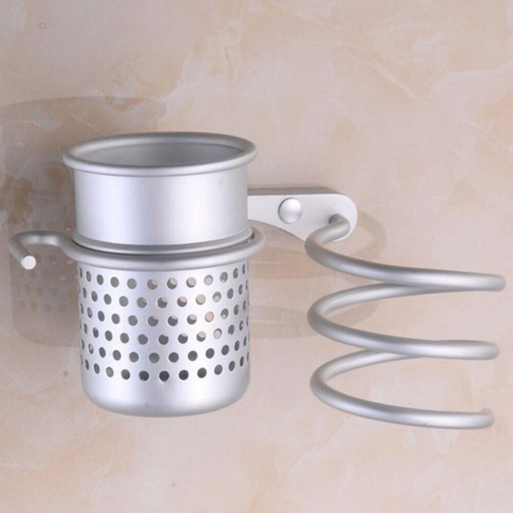 Bathroom Wall Mounted Straightener Holder Rack Hair Dryer Stand HolderOrganizer