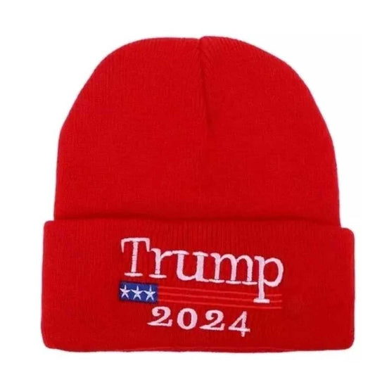 Red Hat MAGA Make America Great Beanie Trump/Vance 2024 Warm