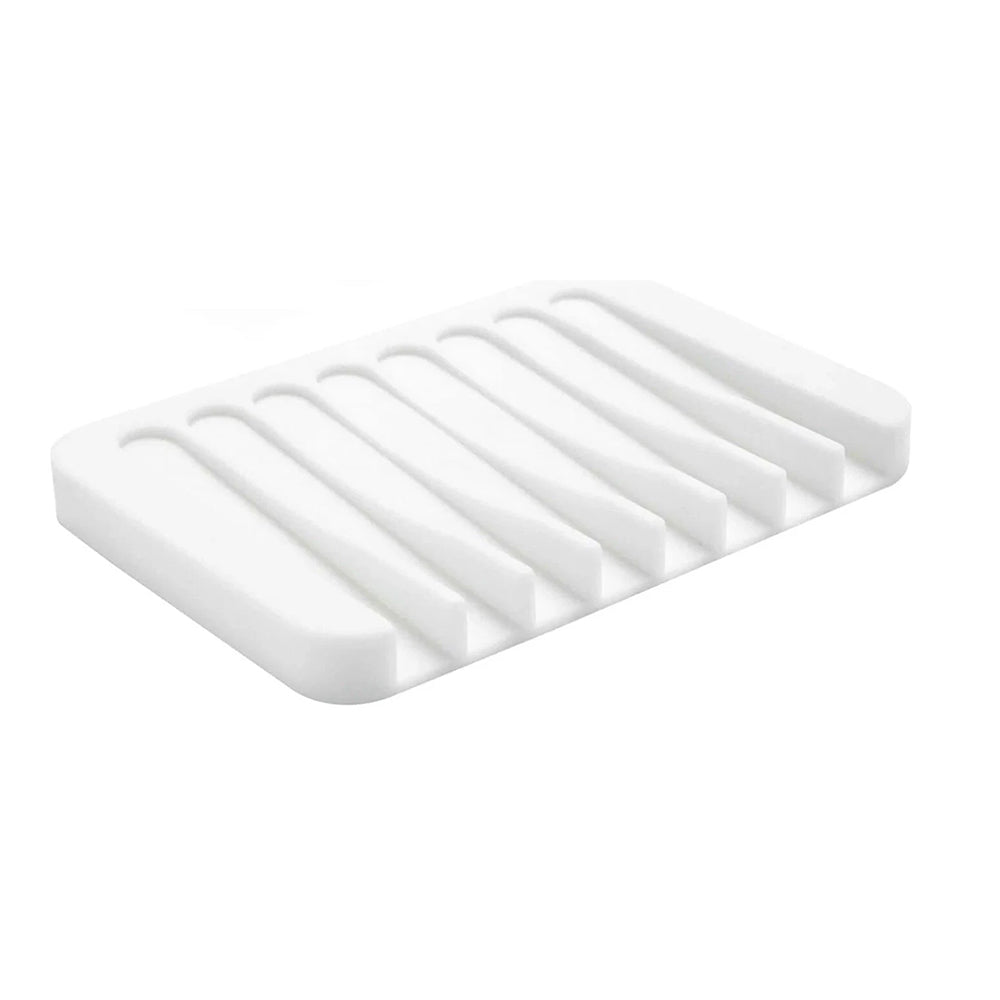 3-Pack Silicone Soap Holder – Bathroom Soapbox with Drainage Tray for Kitchen