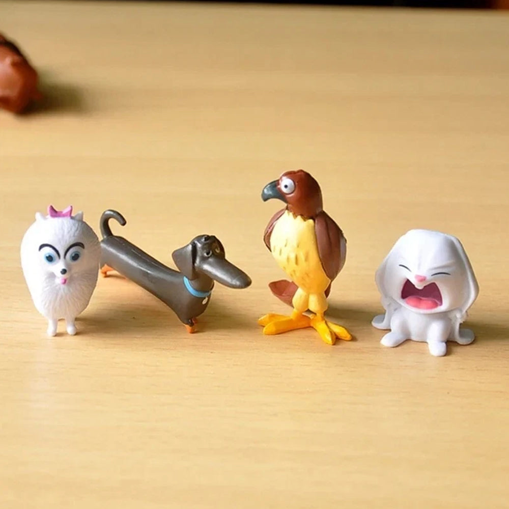 14PCS PVC Pet Figures – Rabbit, Dog & Cat Action Toys for Christmas Gift