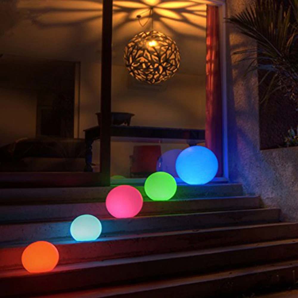 RGB LED Globe Light 15CM - 16 Colors Remote Control Mood Lamp, IP65 Waterproof