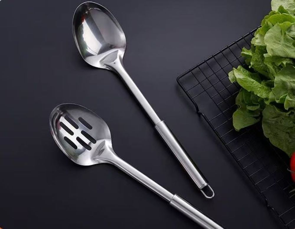 10-Piece Stainless Steel Cookware Set – Cooking Utensils, Serving Spoons & Kitchen Tools