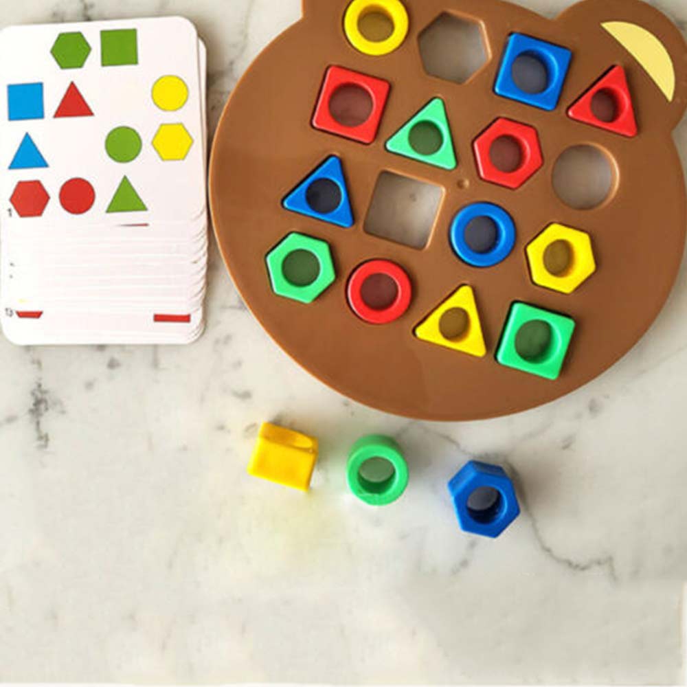 Shape Matching Board Game Color Sensory Educational Toy Shape Quick Matching