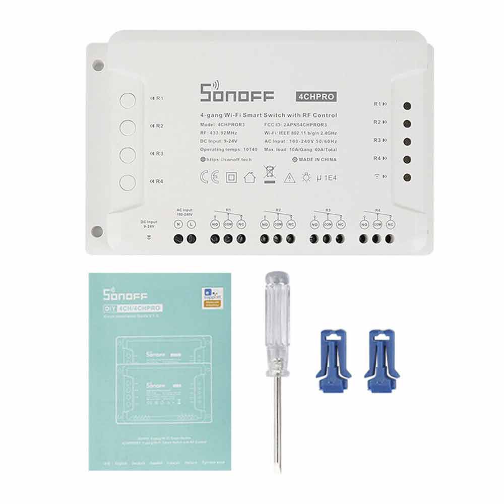SONOFF 4CH R3/PRO R3 RF 433MHz 4 Gang WiFI Switch Smart Home 1/2/3/5PCS AU+
