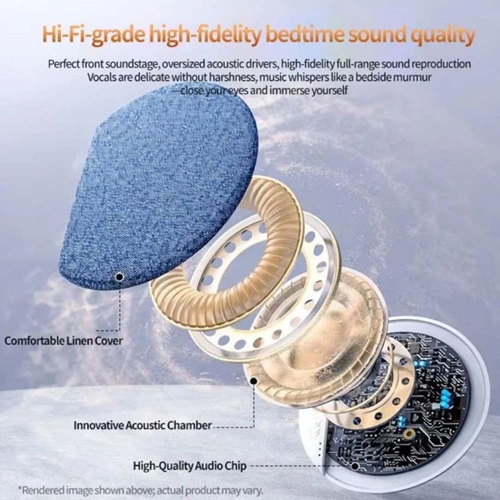 Under Pillow Speaker for Sleeping - Wireless Bone Conduction Speaker with Timer
