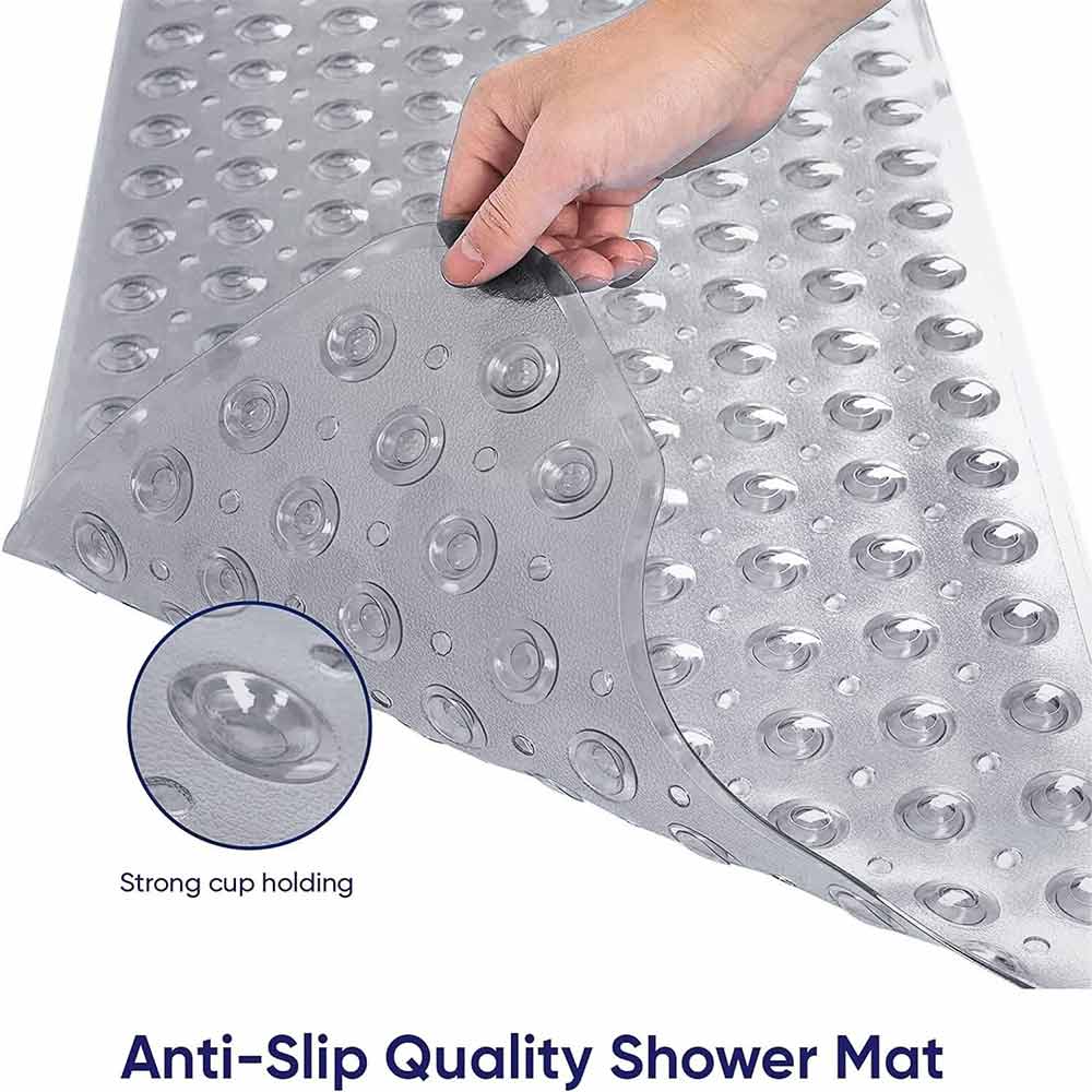 Non-Slip Shower Mat – Extra Large Bath Mat, Anti-Mold Rubber with Strong Suction