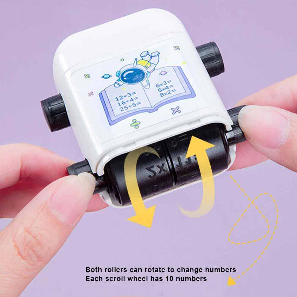 Digital Roller Teaching Stamp Math Practice for Kids Brain Improvement Device