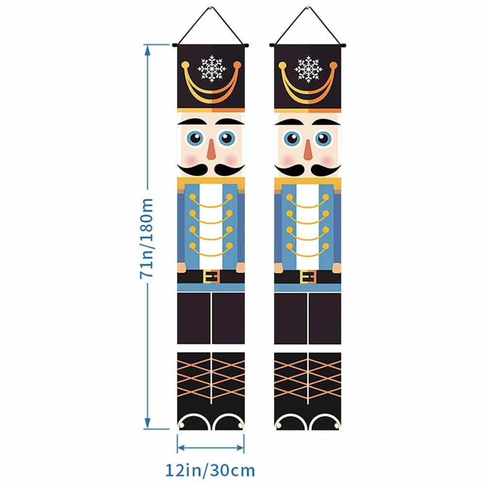 1.8M Nutcracker Christmas Banner – Soldier Door Couplet Decoration Ornament