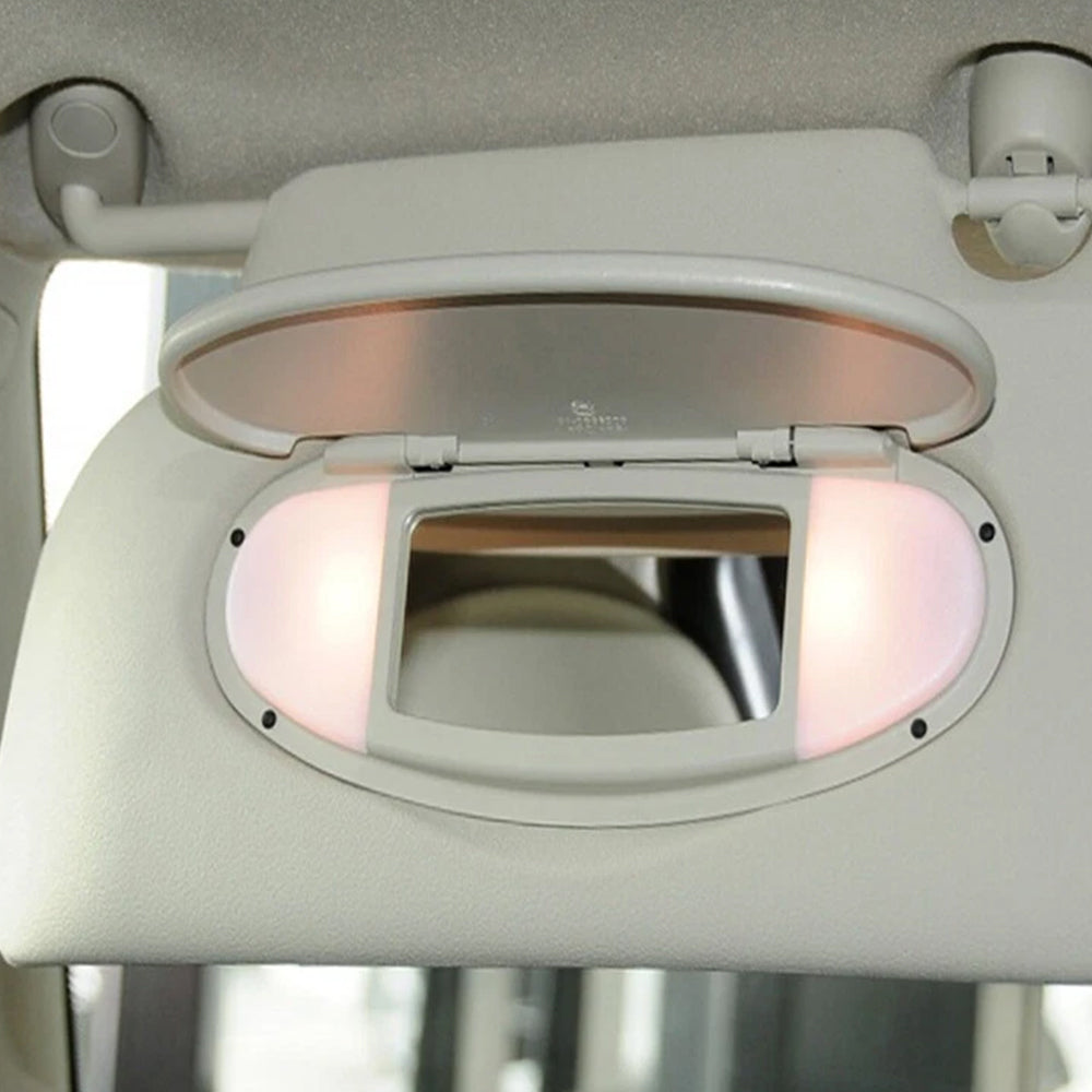 Sun Visor Vanity Mirror Cover for  Mini R55 R56 R60 (2007–2014) – Beige / Gray