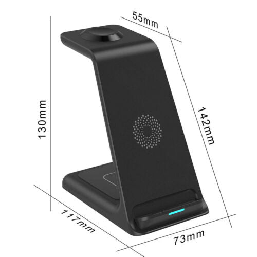 Wireless Charger Dock Station 3 in 1 For Apple Watch iPhone 13 12 11 XS air pods