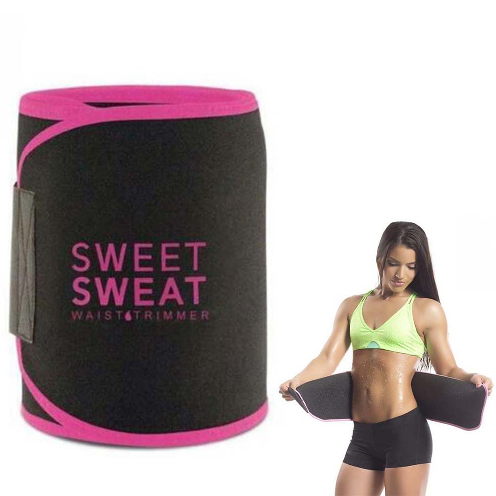 Pink Sweet Women Tummy Waist Cincher Sweat Belt Trainer Hot Body Shaper Slim