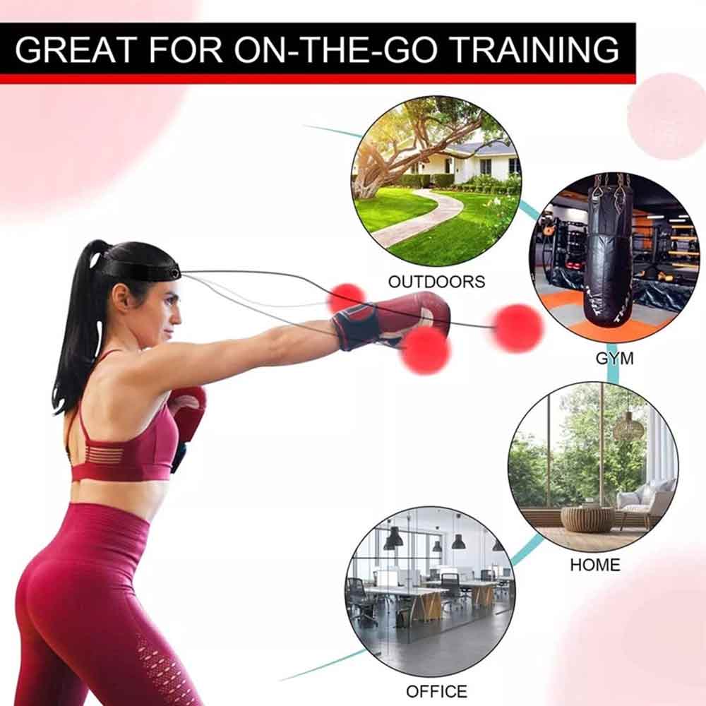 Reflex Boxing Ball Kit with 2 String Balls, Boost Hand-Eye Coordination & Reaction Speed