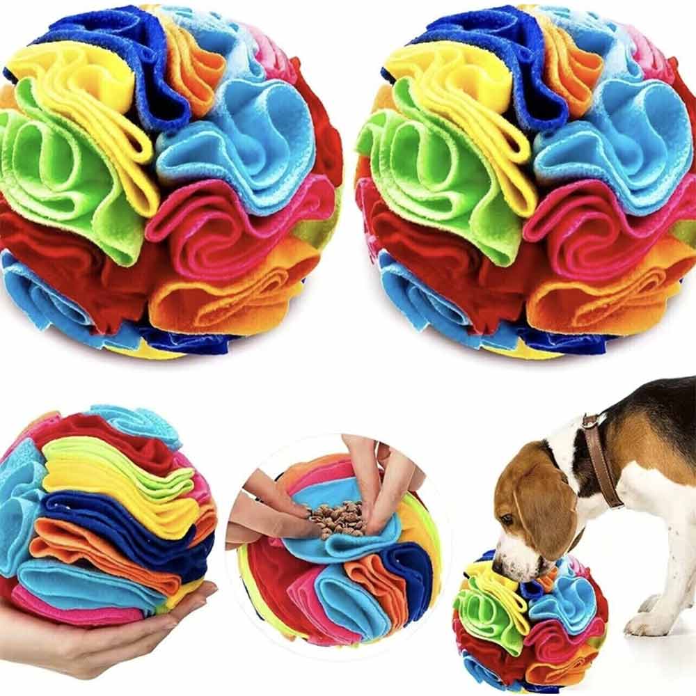 Pet Snuffle Ball Dog Toy Home Foraging Skill IQ Training Enrichment Multicolor