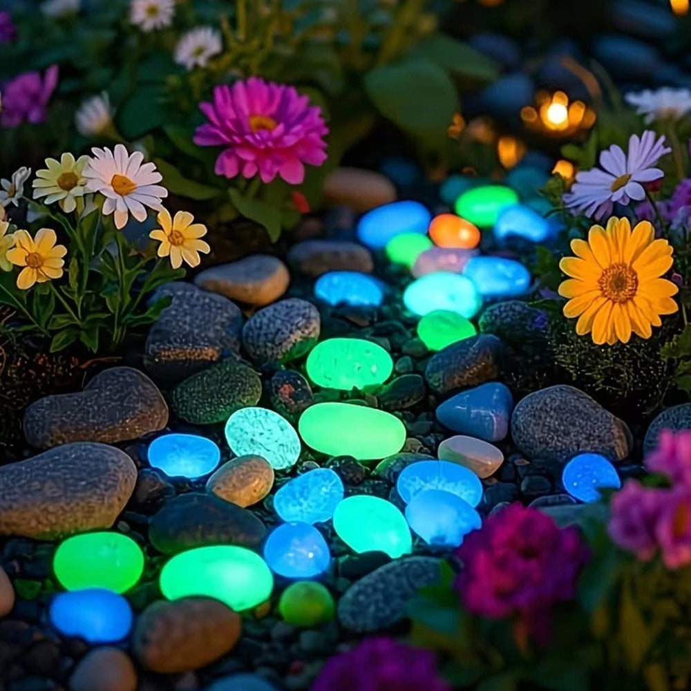 200Pcs Glow Pebbles – Luminous Garden Stones for Outdoor Decor & Pathways