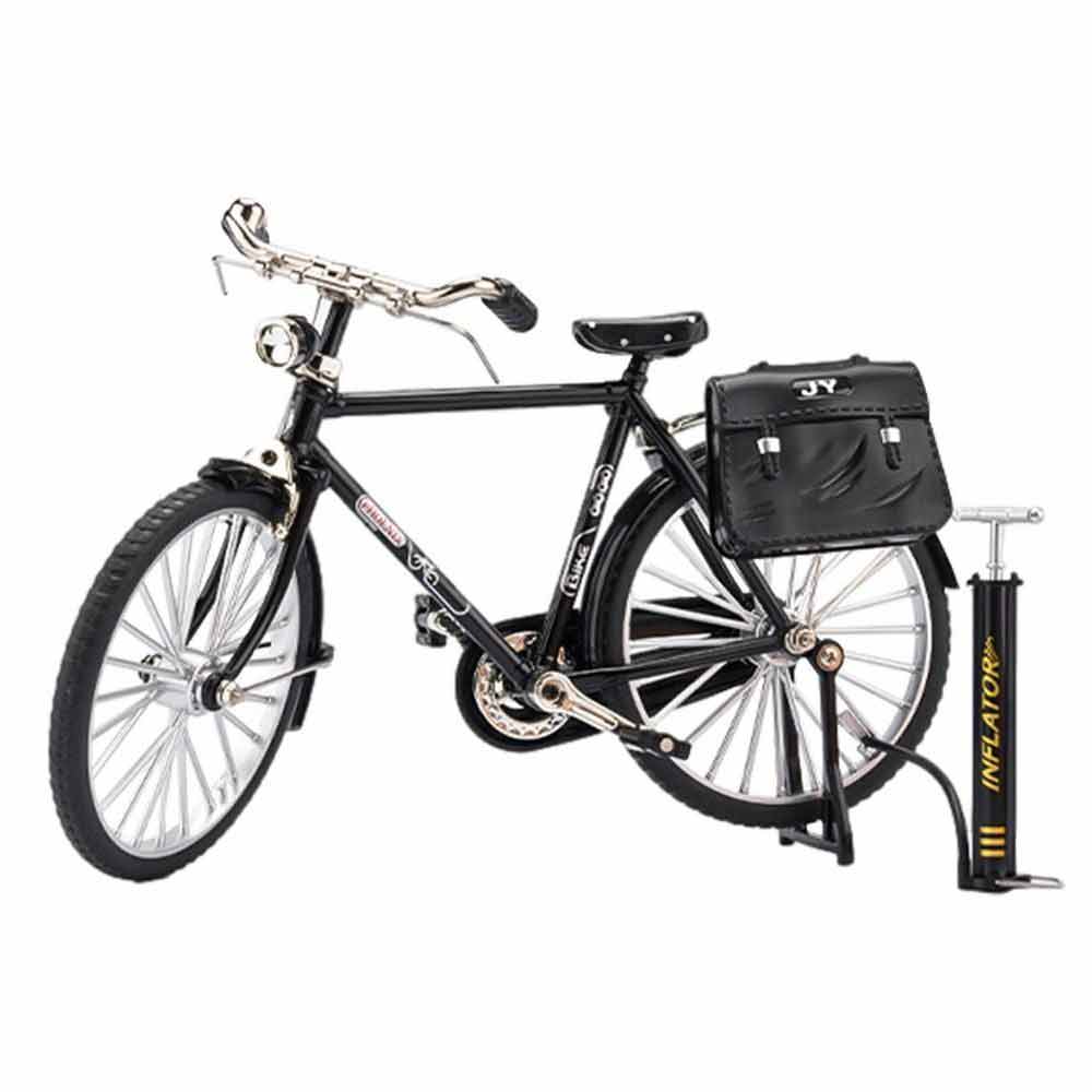 Mini Alloy Bicycle Miniature DIY Retro Bicycle Model Simulation Finger Bike Toys