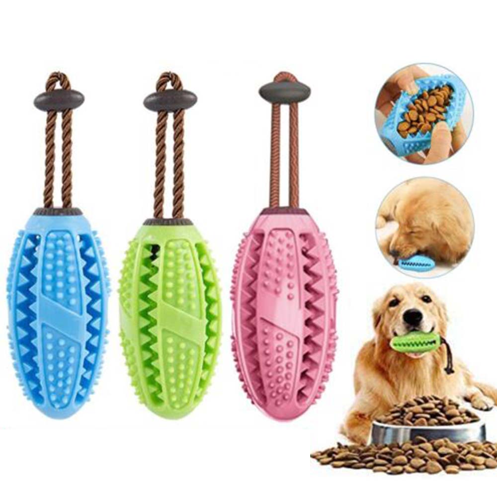 Dog Treat Balls Interactive Toothbrush Chew Toys Cleaning Food Dispenser Feeder