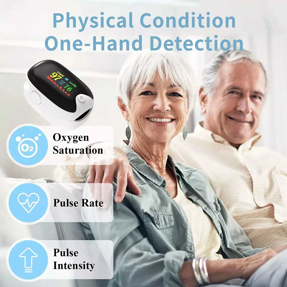 Professional Finger Pulse Oximeter Blood Oxygen Saturation Heart Rate Monitor