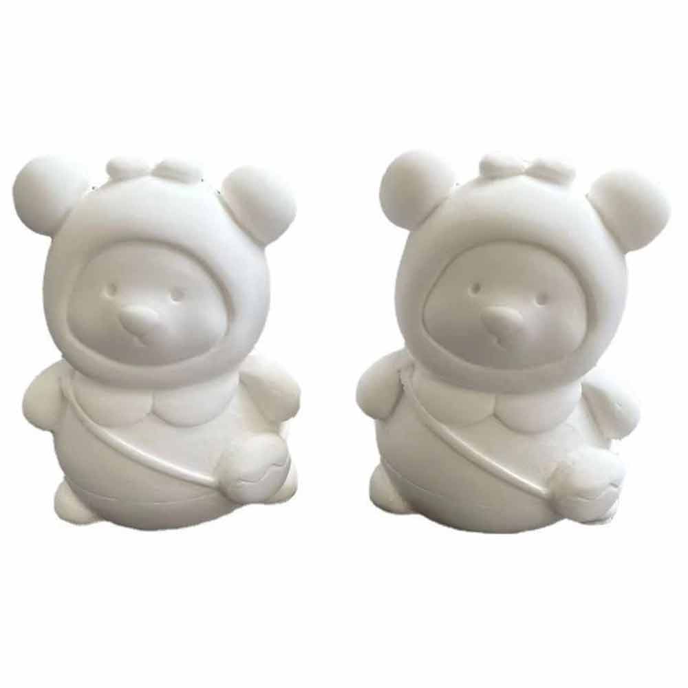 10 Mini Plaster Bears – Paint Your Own DIY Decorations, Craft Kit for All Ages