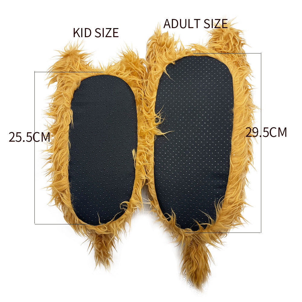 Highland Cow Slippers for Women - Novelty Fluffy Plush Warm Animal Slippers