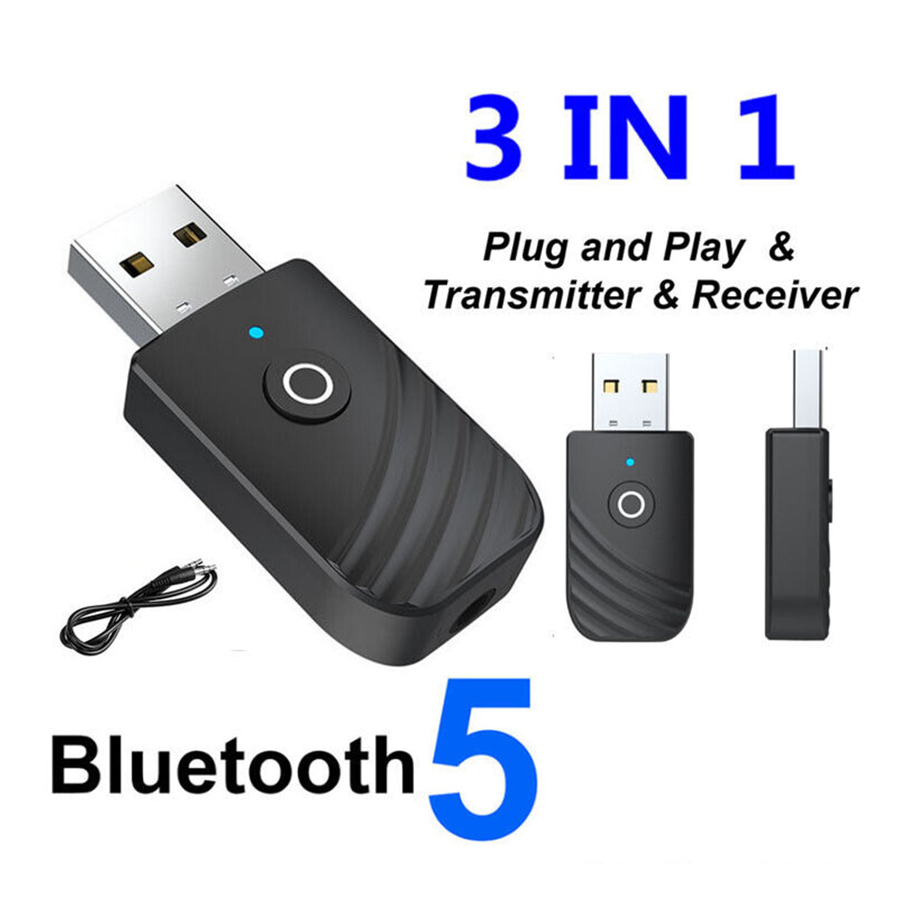 Wireless Bluetooth5.0 Adapter AUX Audio Stereo Receiver Music Speaker Transmitter