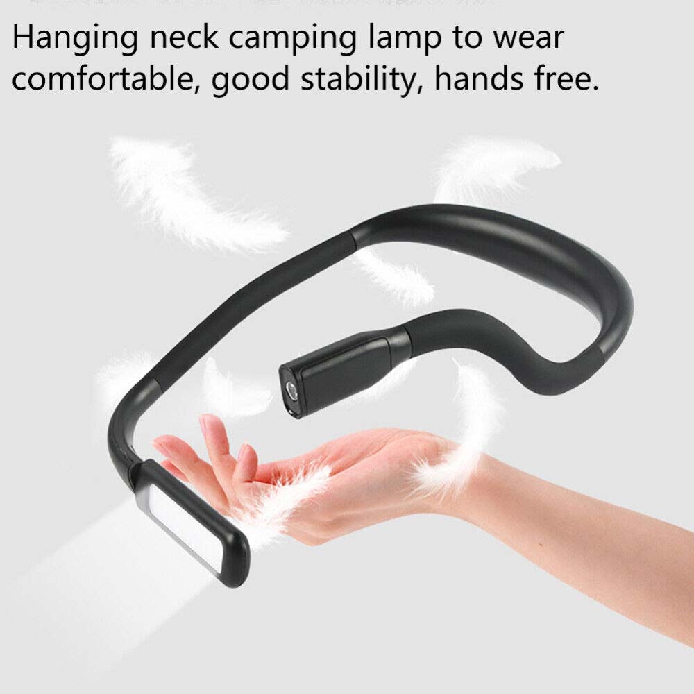 2000mah LED Neck Reading Light Flexible USB Rechargeable Hand Free Bed Nigh Lamp