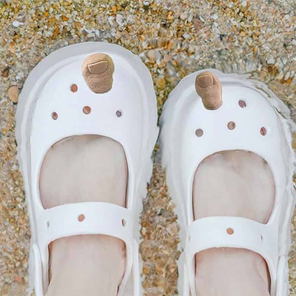 2PC 3D Funny Toe Shoe Charms Big Toe Croc Charm with Hairy DIY Unique Shoe Decor