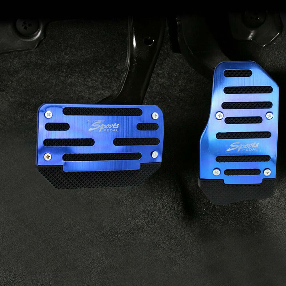2PCS Car Non-Slip Automatic Gas Brake Foot Pedals Pad Cover AcceleratBlue