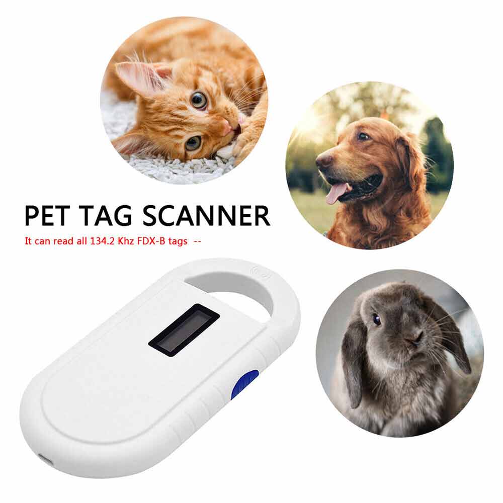 Professional Handheld Pet Microchip Scanner – Digital RFID Reader for Animal ID & Recovery