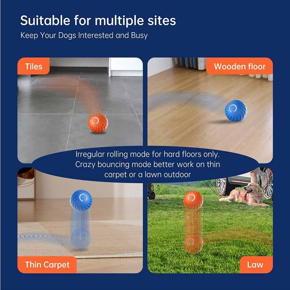 Smart Cat Dog Toy Automatic Rolling Ball Electric Pet Self-moving Kitten Game