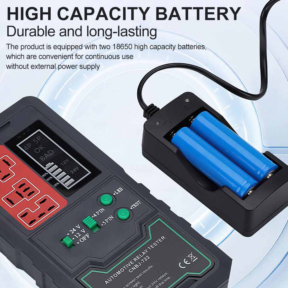 12V/24V LCD Automotive Electronic LIGHTING Relay Tester Car Checker