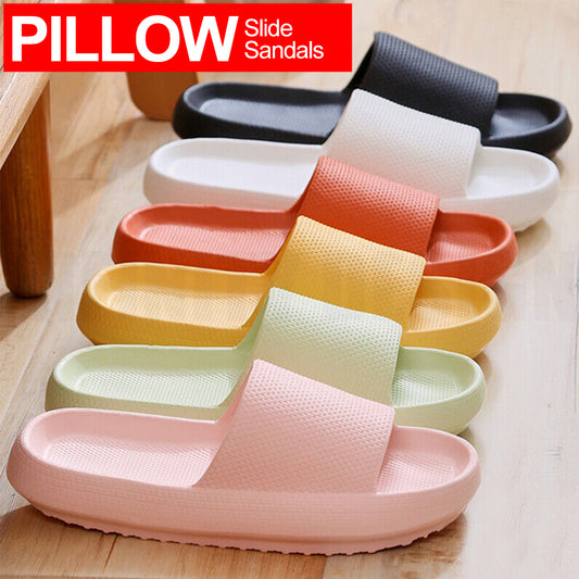 PILLOW SLIDES Sandal Ultra Soft Slippers Room Cloud Shoes Anti-Slip Extra Indoor
