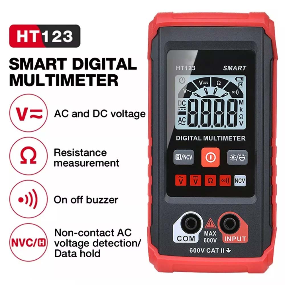 Digital Multimeter, Auto-Ranging Voltmeter,Tm-510 4000 Counts,Smart Measurement