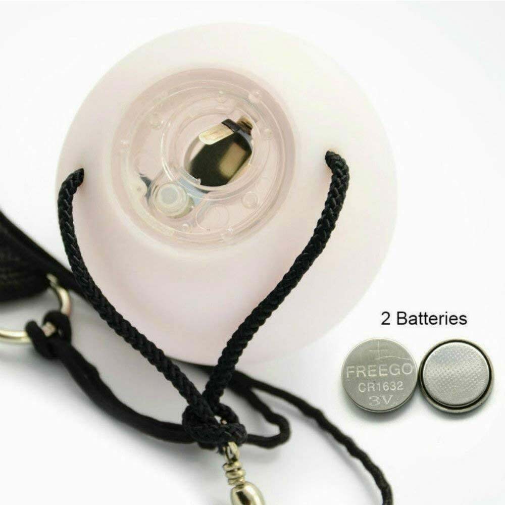 2X Battery-Operated LED Poi Balls Multi Coloured Light up Ball Belly Dance Party
