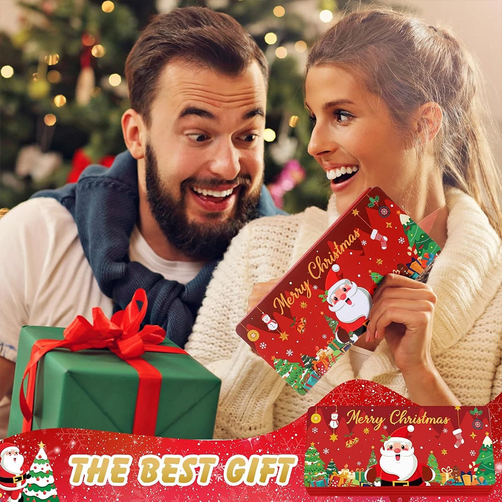 6-Pack Christmas Money Envelopes - Santa Design, 10-Slot Cash & Card Holder