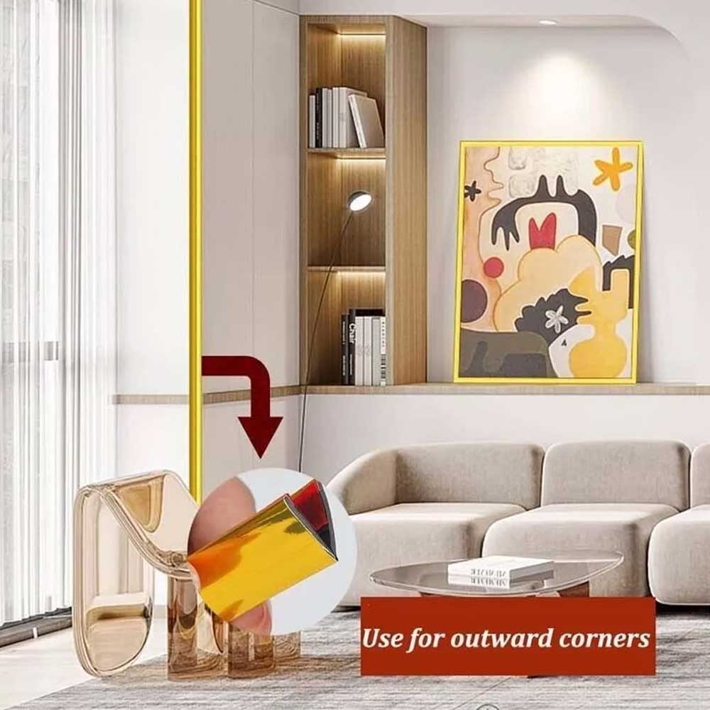 3m Self Adhesive Wall Edging Strip Flexible Corner Angle Trim Living Room Kitchen