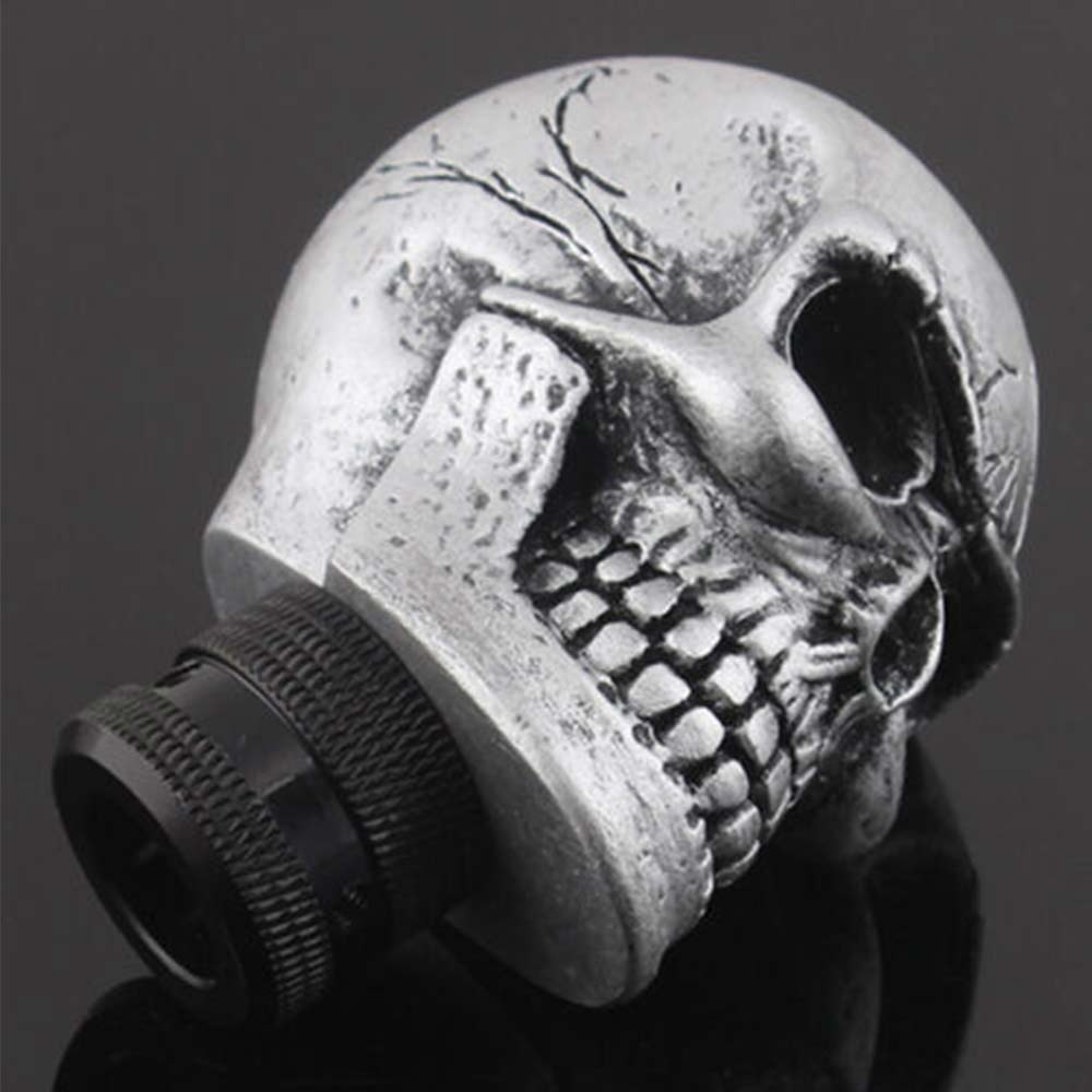 Universal Creative Skull Head Manual Car Gear Stick Shifter Knob Shift Lever Kit