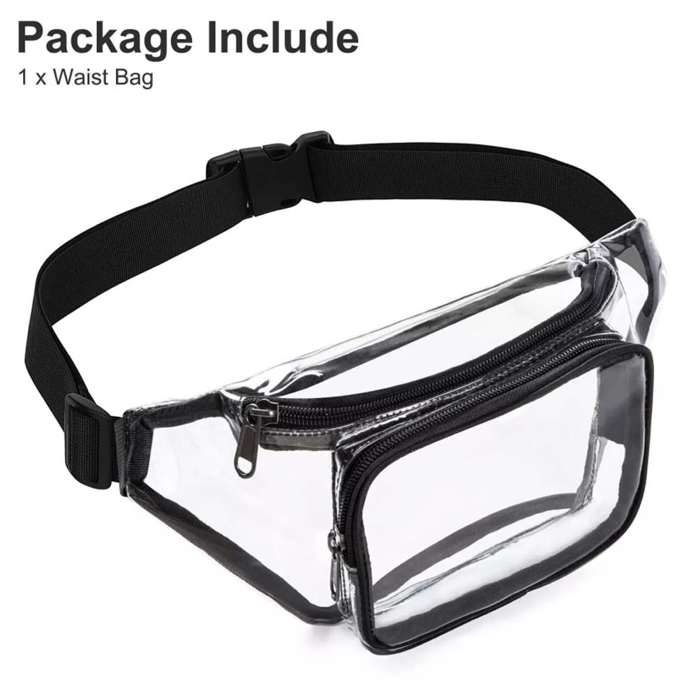 Waterproof Clear Waist Bag – Fanny Pouch for Men & Women, Outdoor Travel Pack, Adjustable