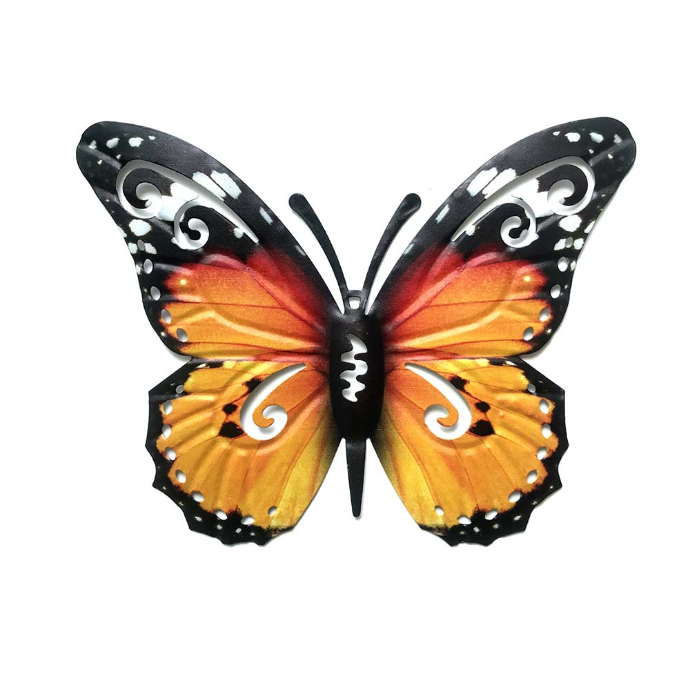 Metal Butterfly Wall Art Decor for Garden & Home, 22x27cm Ornament