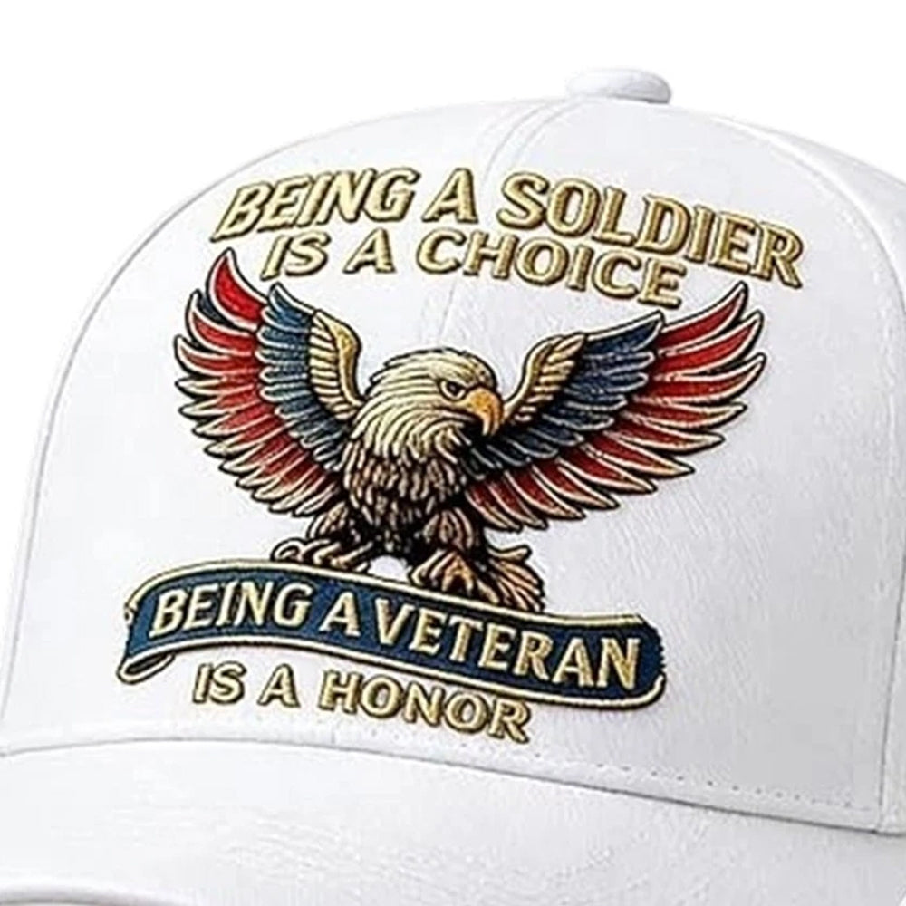 Veteran Commemorative Baseball Cap - "Being a Soldier" Embroidered Patriotic Hat