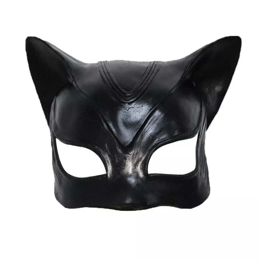 Black Catwoman Masks Womens Cosplay Adult Halloween Panther Cat Latex Mask Gift