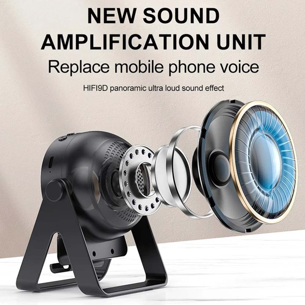 4-in-1 Wireless Induction Bluetooth Speaker - Rechargeable Phone Stand with Light