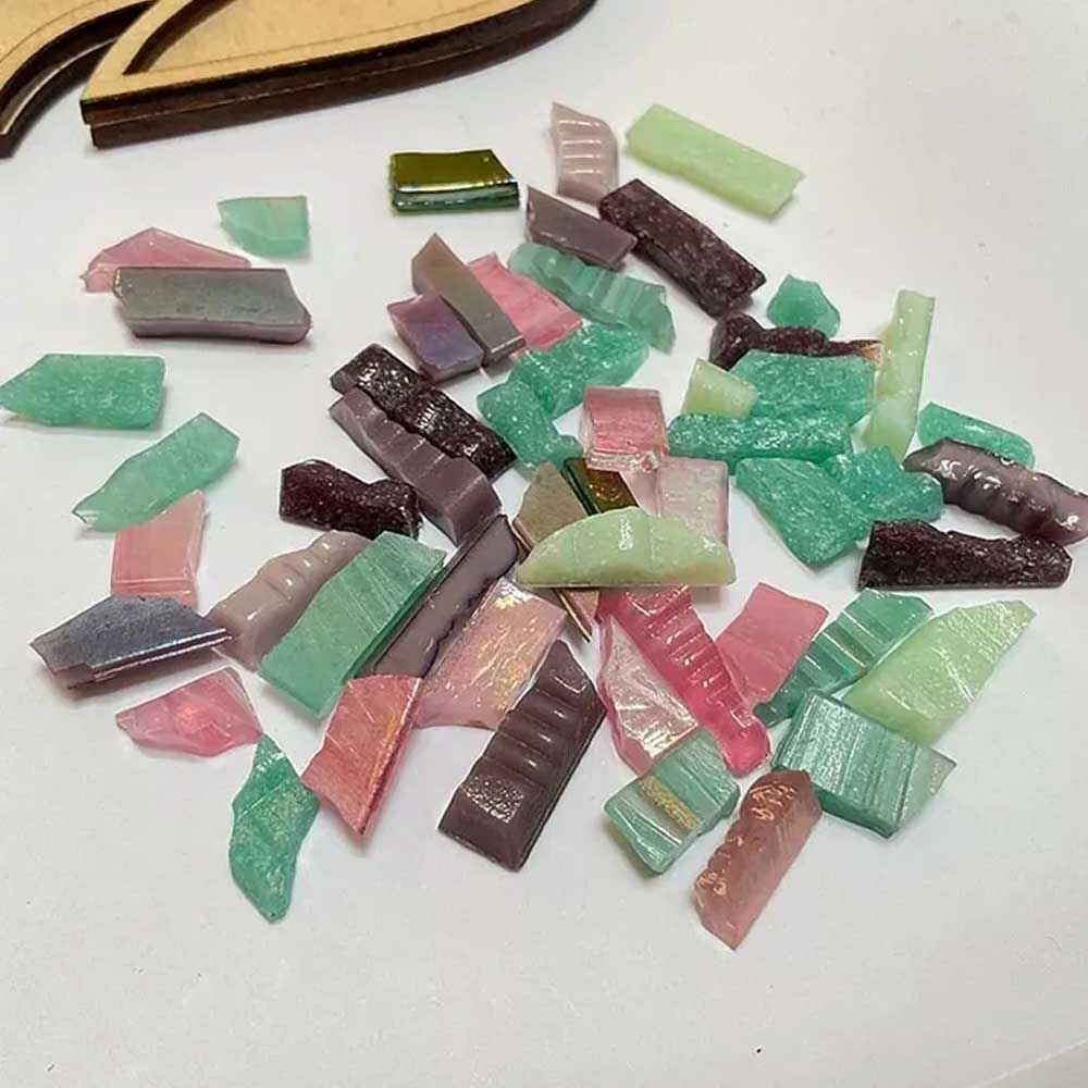 Stained Glass Mosaic Feather Art Crafts Making Kit DIY Mosaic Craft Kit for Kids & Adults