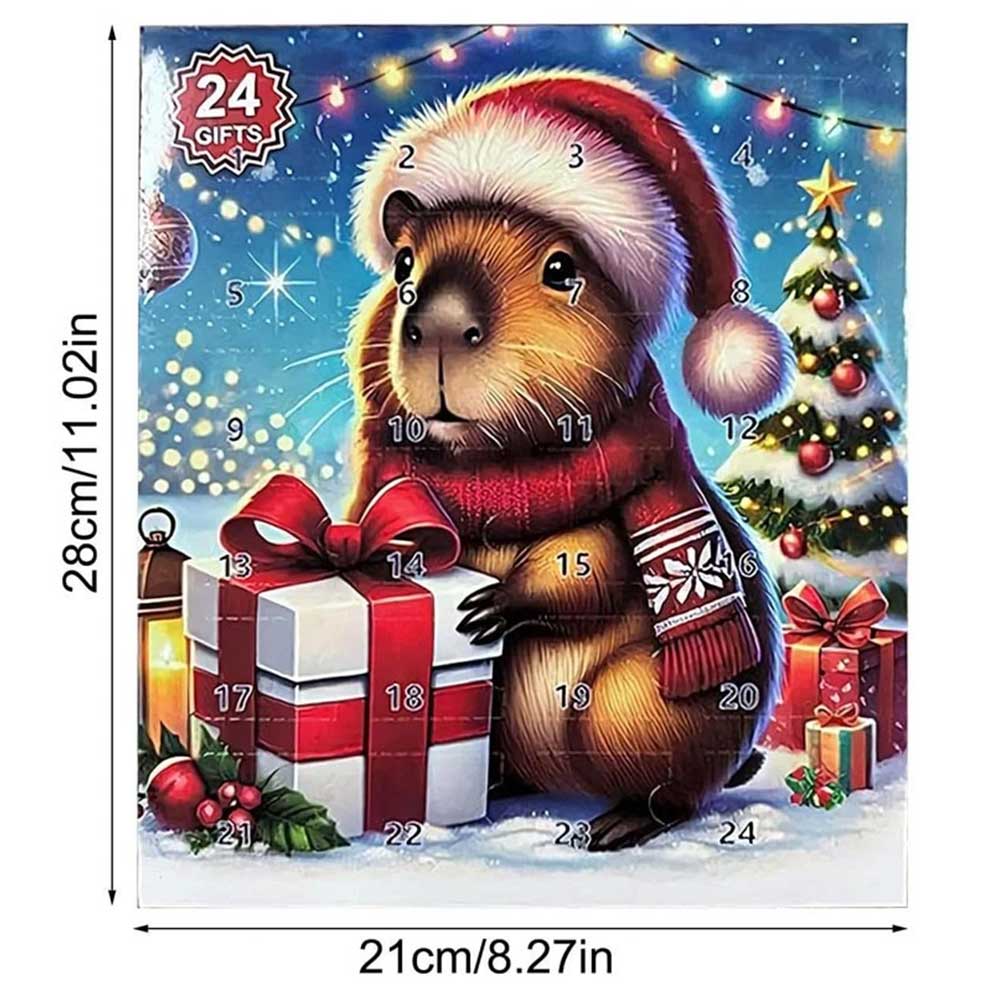 Capybara Countdown to Christmas 2025 - 24 Day Advent Calendar with Surprise Toys