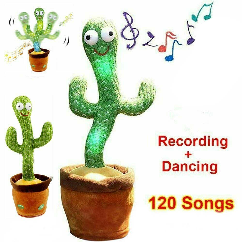 Talking Toy Dancing Cactus Doll Speak Talk Sound Record Repeat Kawaii Cactus Toy