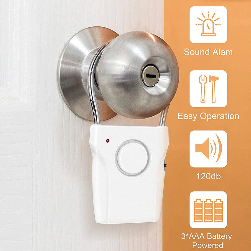 Electric Home Hotel Security Alarm Door Handle Alert Device Intruder Wireless