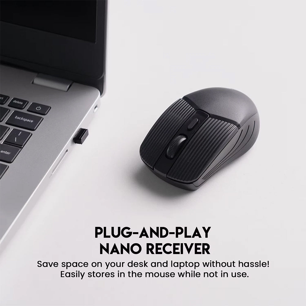 2.4GHz Wireless Slim USB Mouse - Mini Optical Sensor with 3 DPI Modes for PC Mac
