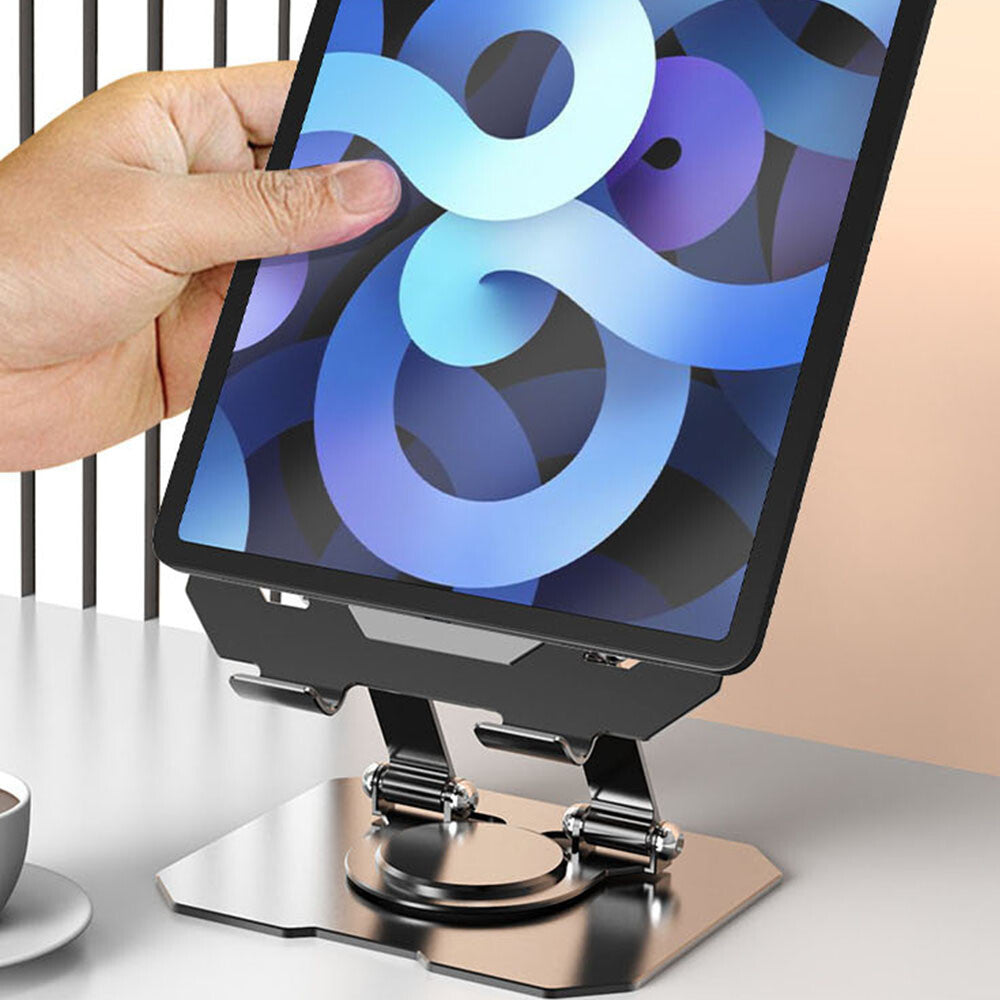 Portable Metal Desktop Swivel Tablet Stand Holder Laptop Riser for iPad/Pro/Air