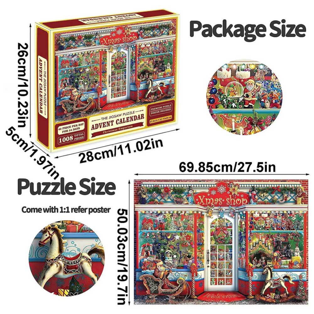 Advent Calendar Jigsaw Puzzles Christmas Countdown Puzzles Gift