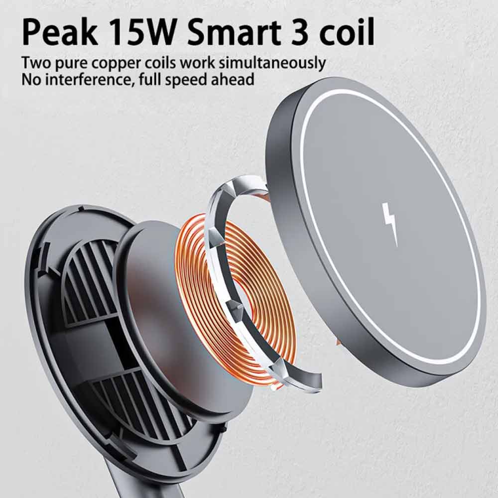 Magnetic Wireless Charger Stand For iPhone 15 14 13 12 Pro Max Magsafe Charger