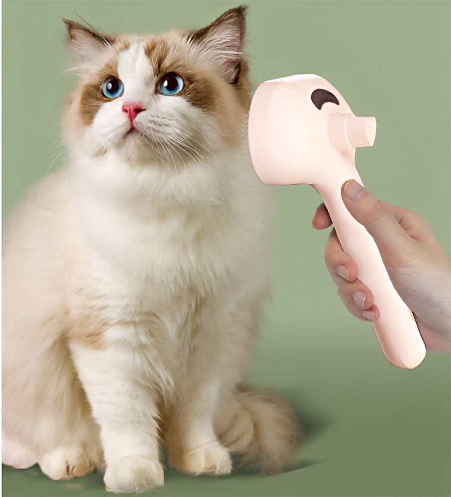Pet Grooming Spray Brush – Anti-Shedding Pin Comb for Dogs & Cats